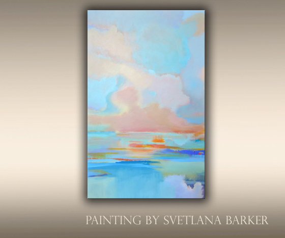 Melting Cloud. Large painting, 30" x 48".