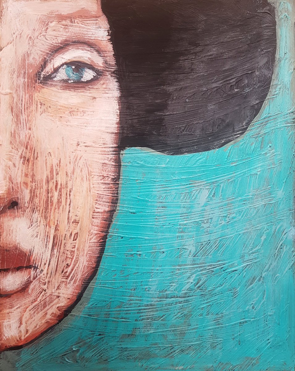 Impressionistic Portrait Painting By Zhana Viel, 9 X 12", All That Wasn