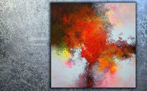 100x100cm /abstract painting / Ready to hang /  Episode 96