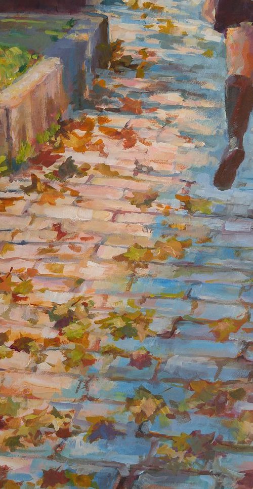 Autumn street (16x20'') by Alexander Koltakov