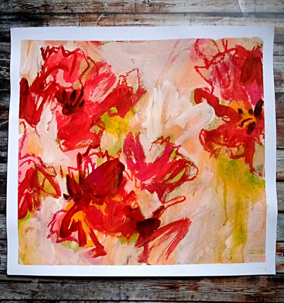 Abstract Red tulips#4/2022