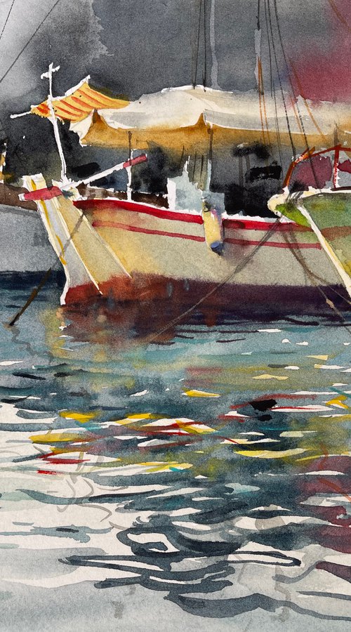 Fishing boats by Samira Yanushkova