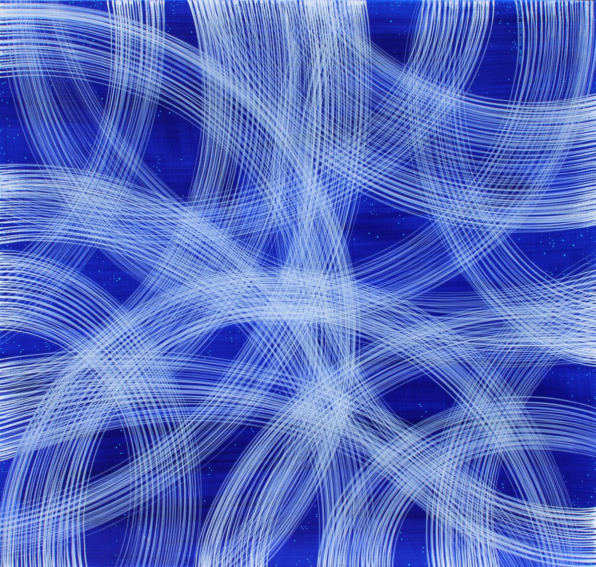 Abstract Acrylic Painting By Tingqun Zhang, 39 X 37", 2024.1.7, Original Artwork