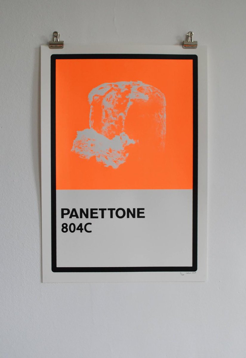 Graphic Screenprint , Panettone 804C By Colour Black, 14 X 20, Artwork For Sale On Artfinder