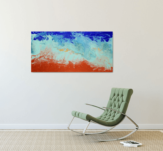 Before it melts down - large abstract painting