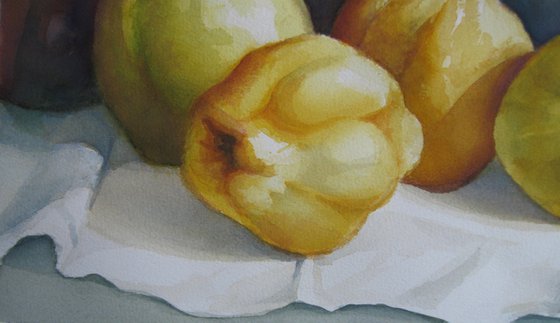 Still life with quinces