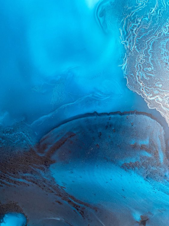 Abstract Ocean Fluid Art