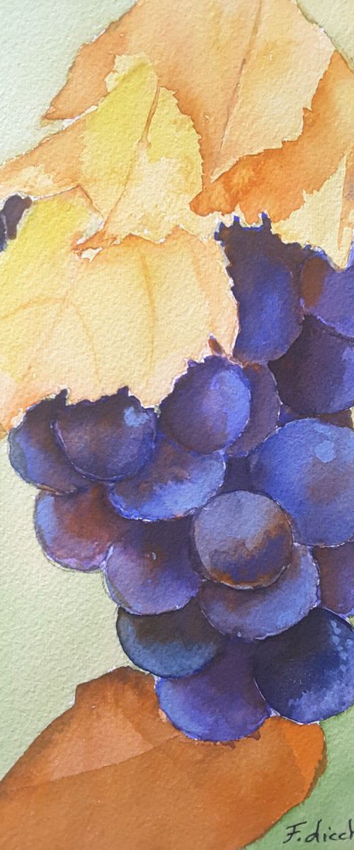 Blue grapes by Francesca Licchelli