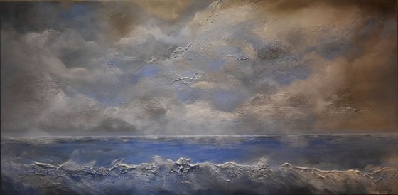 Heavenly Skies Ocean paintings Cloud paintings 48x24in.