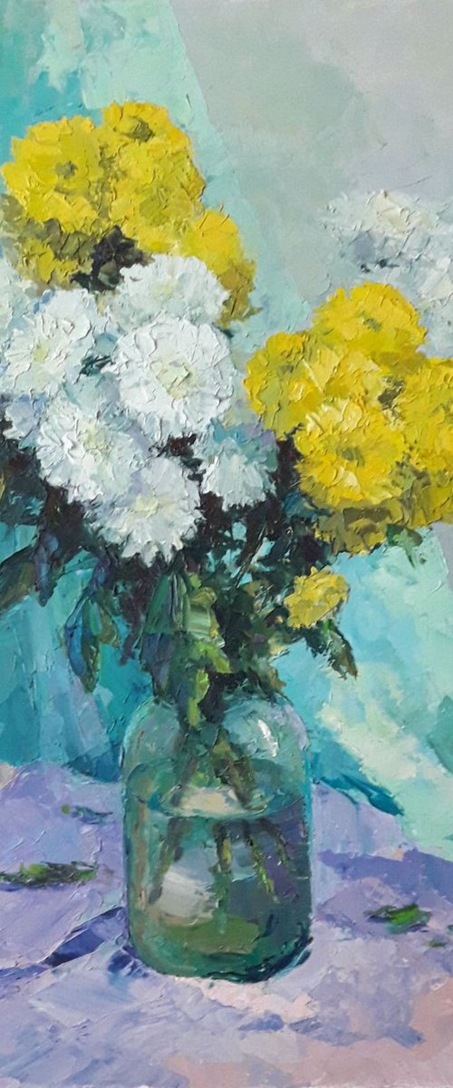 Chrysanthemums by Boris Serdyuk