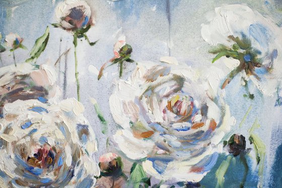 White peonies