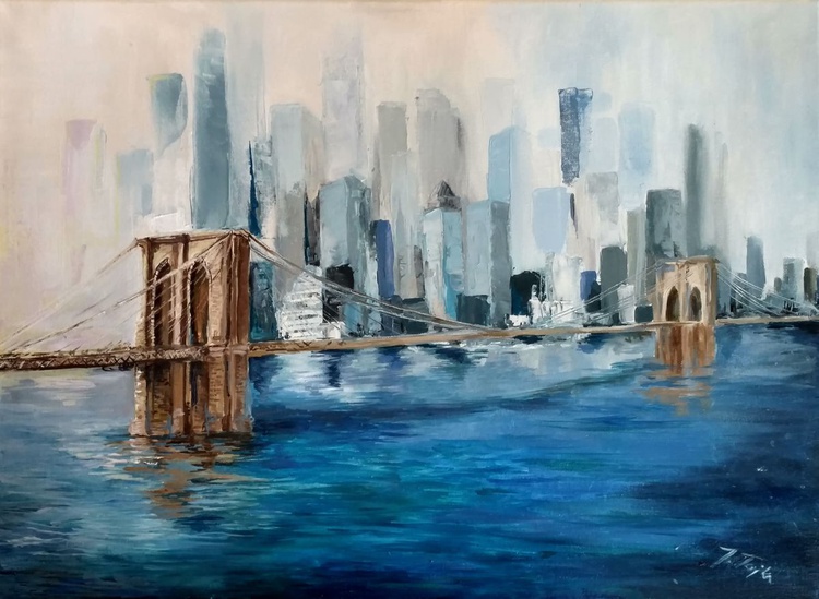 Brooklyn Bridge Oil Painting By Joanna Tojka Artfinder