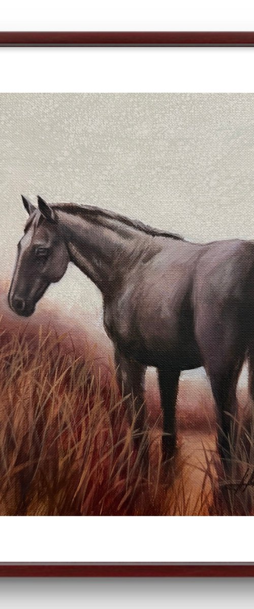 Black horse #1 by Alina Marsovna