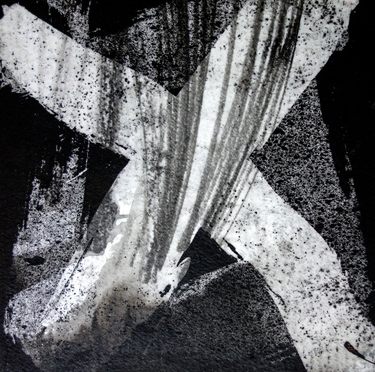 Expressive Abstract Limited Edition Print By Elizabeth Anne Fox, 6 X 6, Frozen Pond 6, Original Artwork