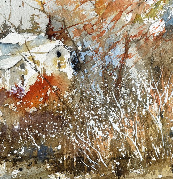 autumn landscape-watercolor