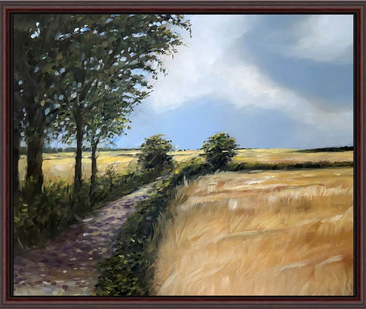 Hampshire Countryside By Arti Chauhan, 22 X 18, Artwork For Sale On Artfinder