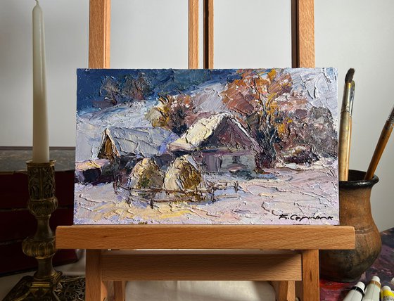 Winter Village Evening