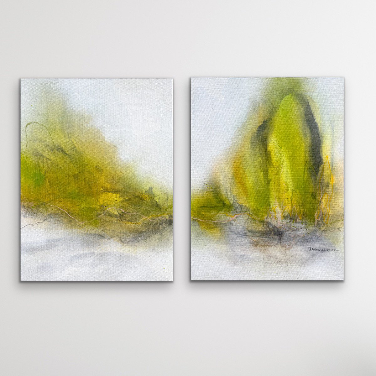 Abstract Acrylic Painting By Kirsten Schankweiler, 24 X 16", Dancing In The Country No. 16, Original Artwork