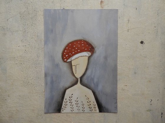 The mushroom Lady (amanita muscaria)