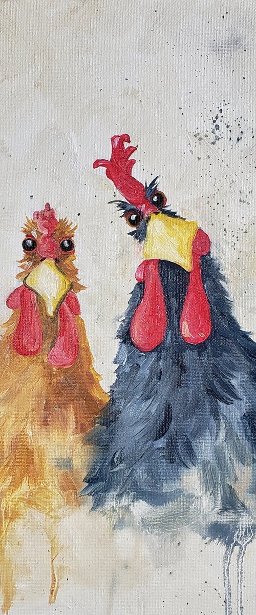 "Bawk?" - Chickens - Chomical - Animals by Katrina Case