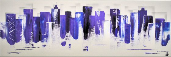 Blue Skyline - Original Painting - Abstract Painting - Acrylic Painting - Canvas Art - Wall art - ready to hang