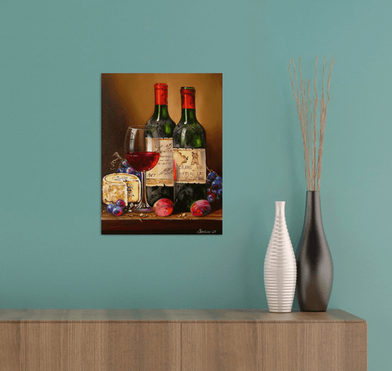 Wine, Cheese, and Fruit