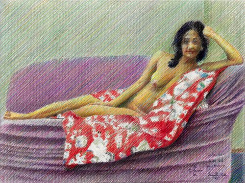 Woman in a Red Kimono – 10-11-22 by Corné Akkers