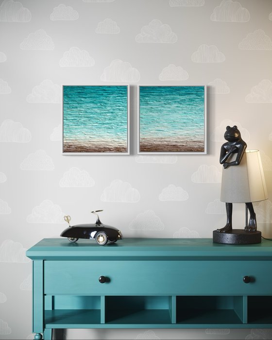 Coastal Calm Diptych