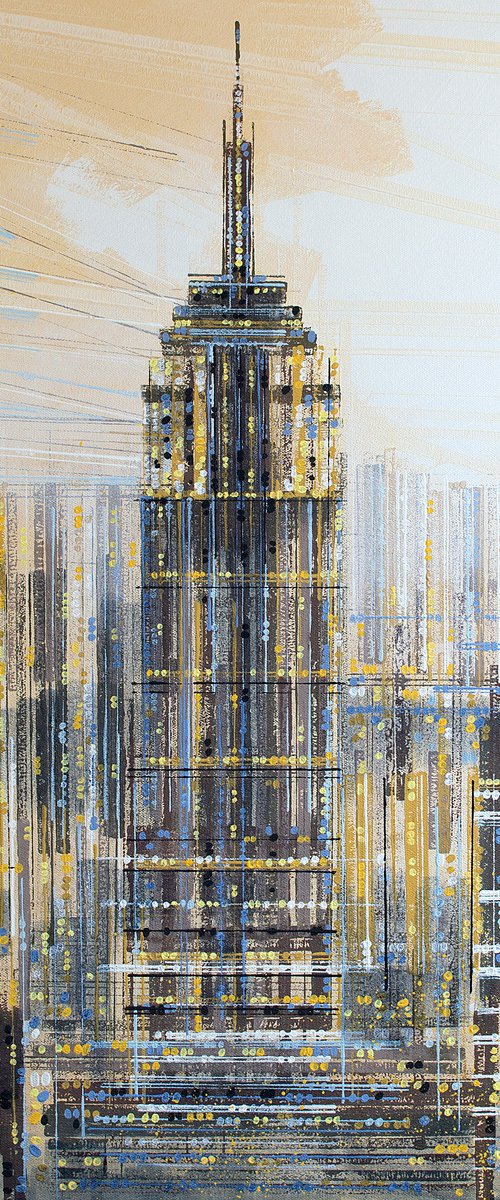 New York - The Empire State Building In Neutral Colours by Marc Todd