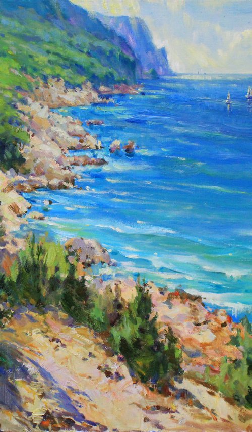 Summer sun over the sea by Alisa Onipchenko-Cherniakovska