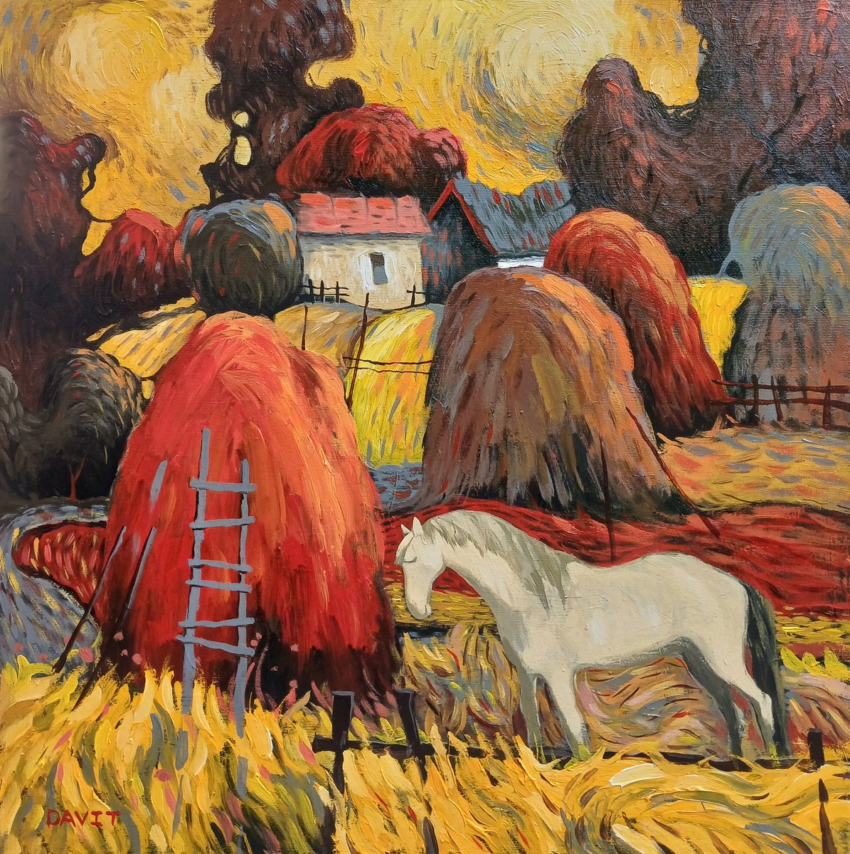 Rural Dreamscape By Davit Arstamyan, 24 X 24, Artwork For Sale On Artfinder