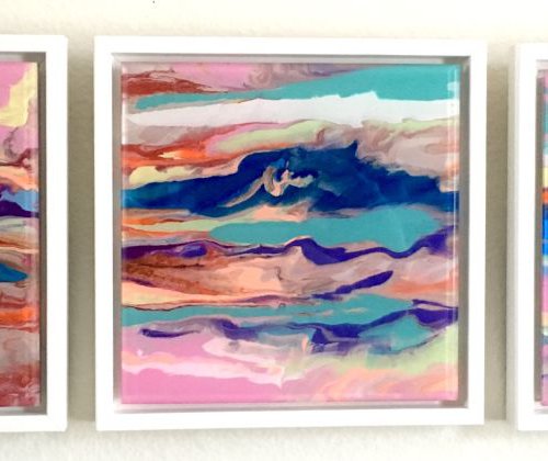 Abstract Painting Contemporary Original art on Plexiglass One of a kind  Framed  Ready to Hang Signed with Certificate of Authenticity by Vahe Yeremyan