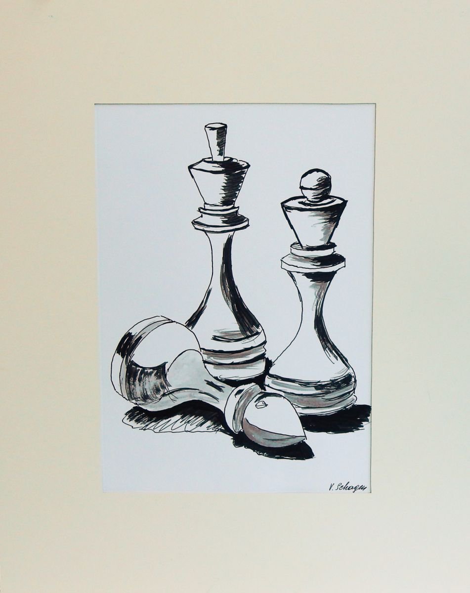 Chess Pieces Drawing Stock Illustrations – 731 Chess Pieces