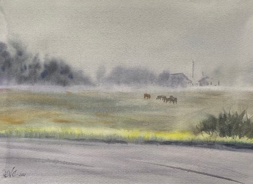 Foggy Morning by Alla Semenova