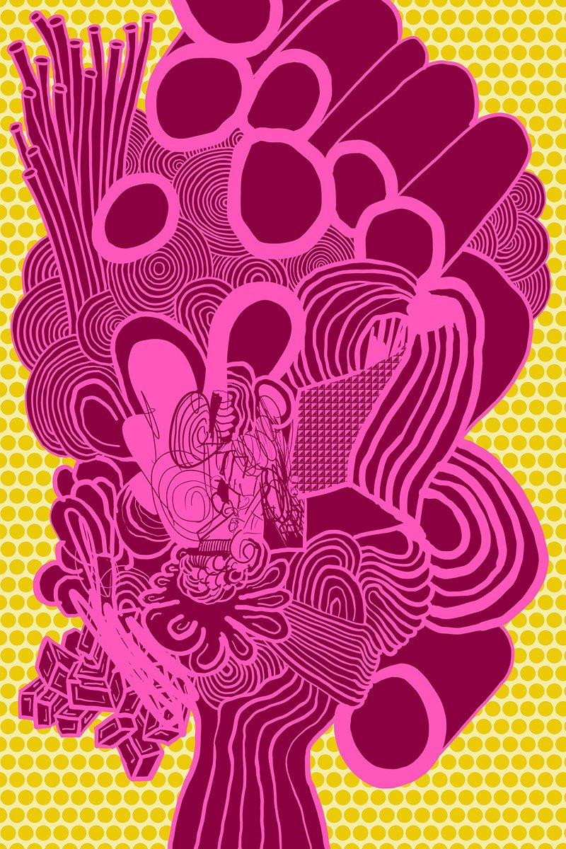 Abstract Botanical Giclee Print By Alasdair Willis, 16 X 23, Biba, Original Artwork