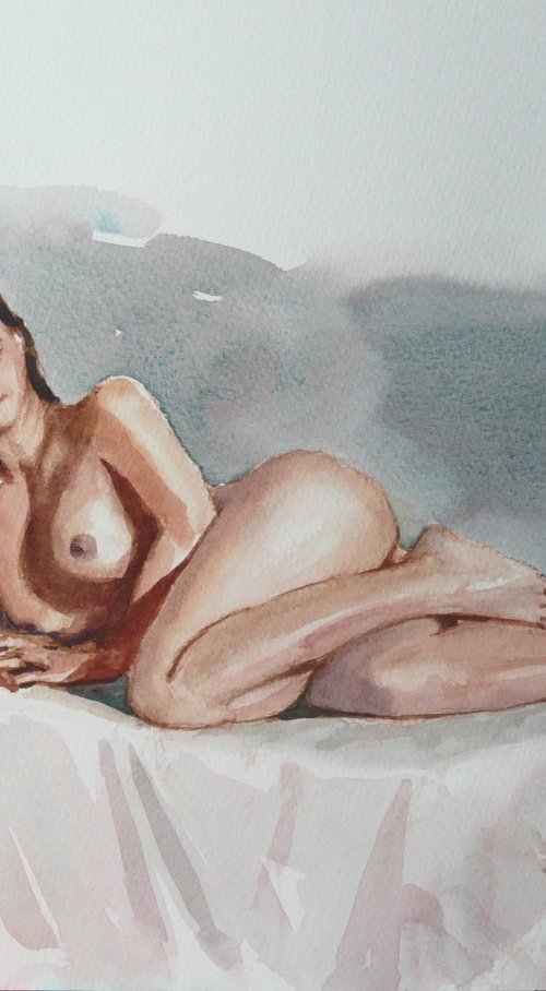 Reclining female nude by Rory O’Neill