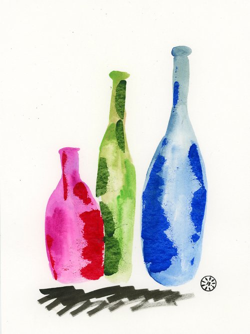 Three Bottles by Anton Maliar