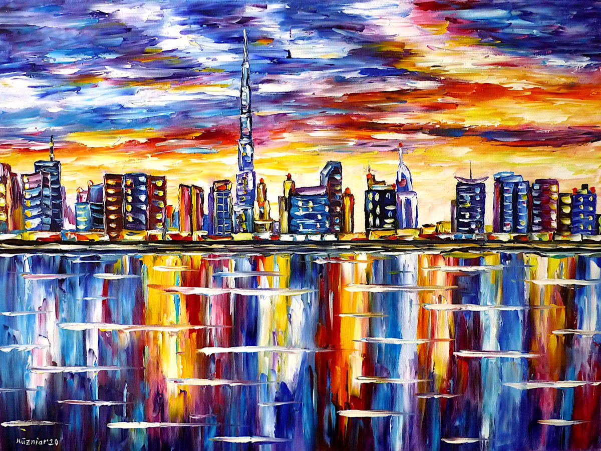 Dubai Skyline by Mirek Kuzniar