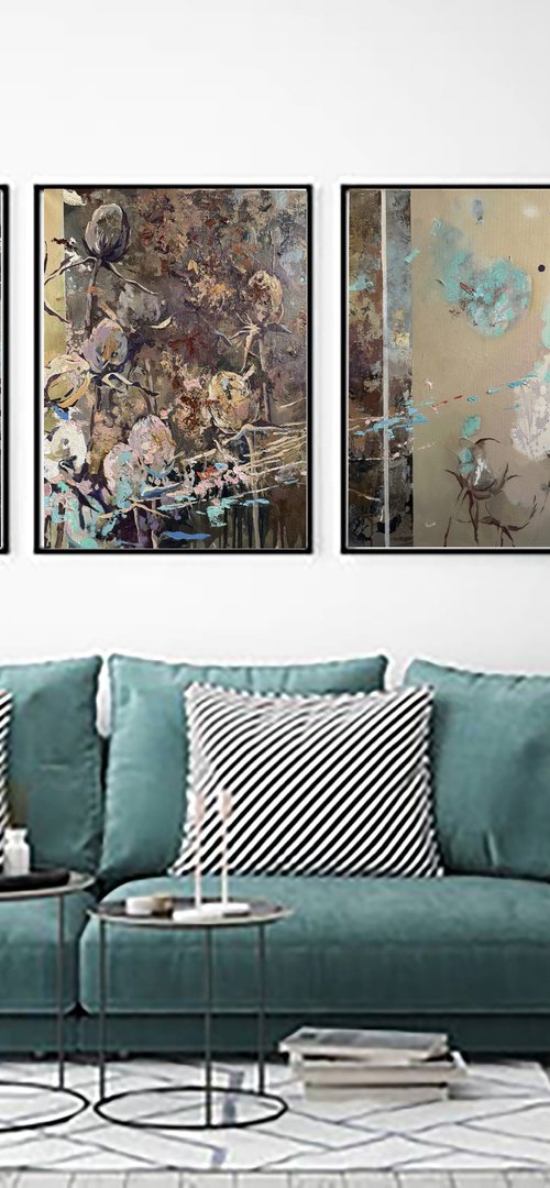 Spring is Coming (triptych) by Natalia Yampolskaia