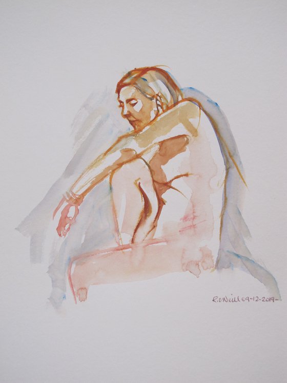 Seated female nude