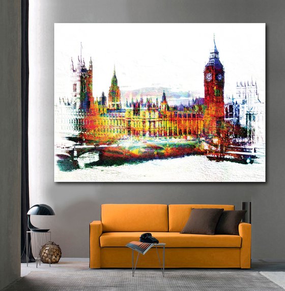 Colores, Londres, Big Ben 2/XL large original artwork