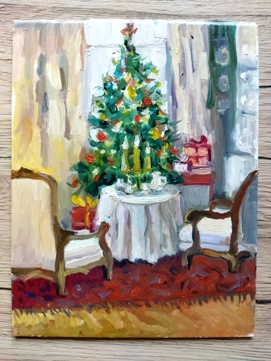 Christmas interior by Ann Krasikova