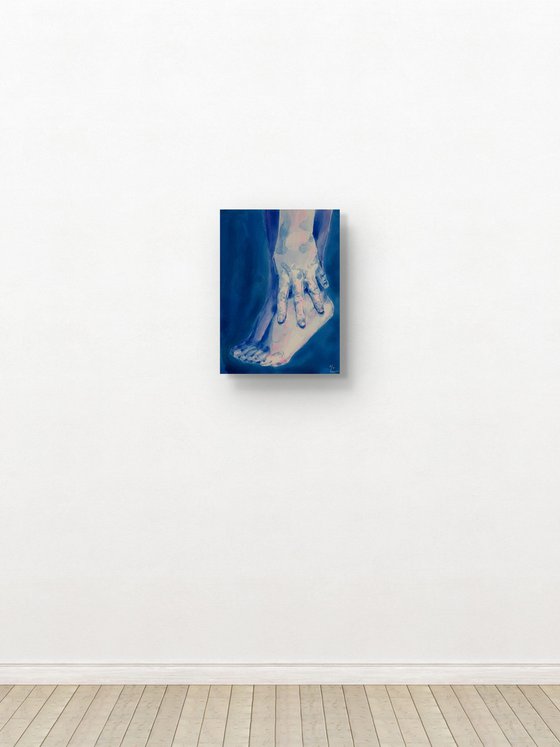 Blue hand and foot
