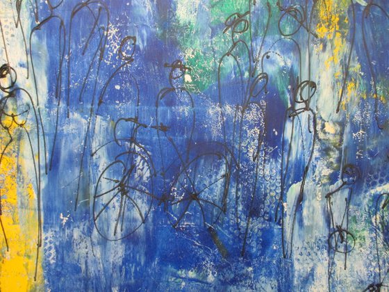 blue citylife xl Acrylpainting 39,4 x 55,1 inch