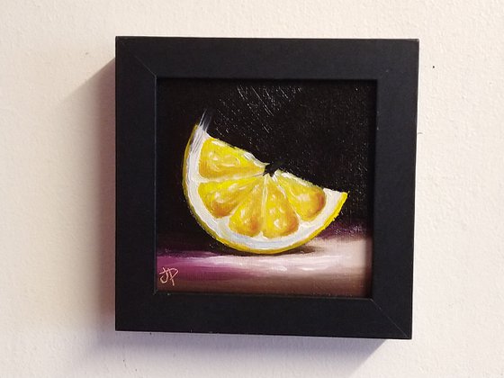 Little lemon  slice  still life