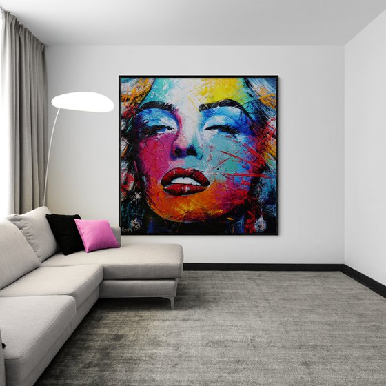 Marilyn Nectar 150cm x 150cm Marilyn Monroe Abstract Realism Art