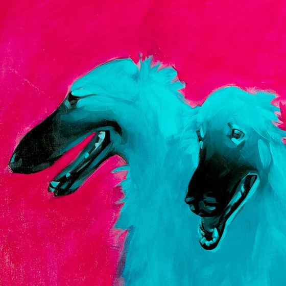 Blue Dogs (130x150cm/51x59in)