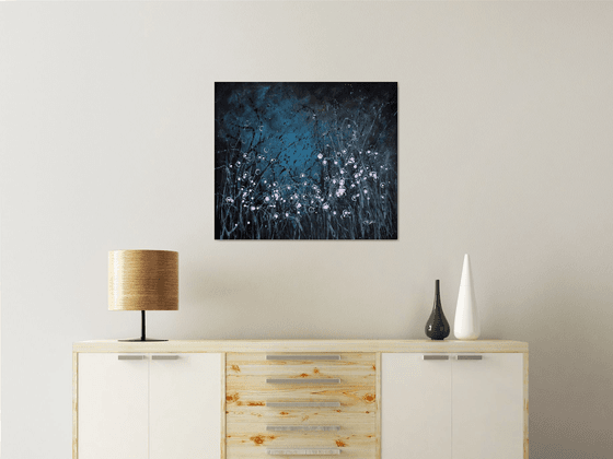 Notturno Regale #11  - Original abstract floral landscape