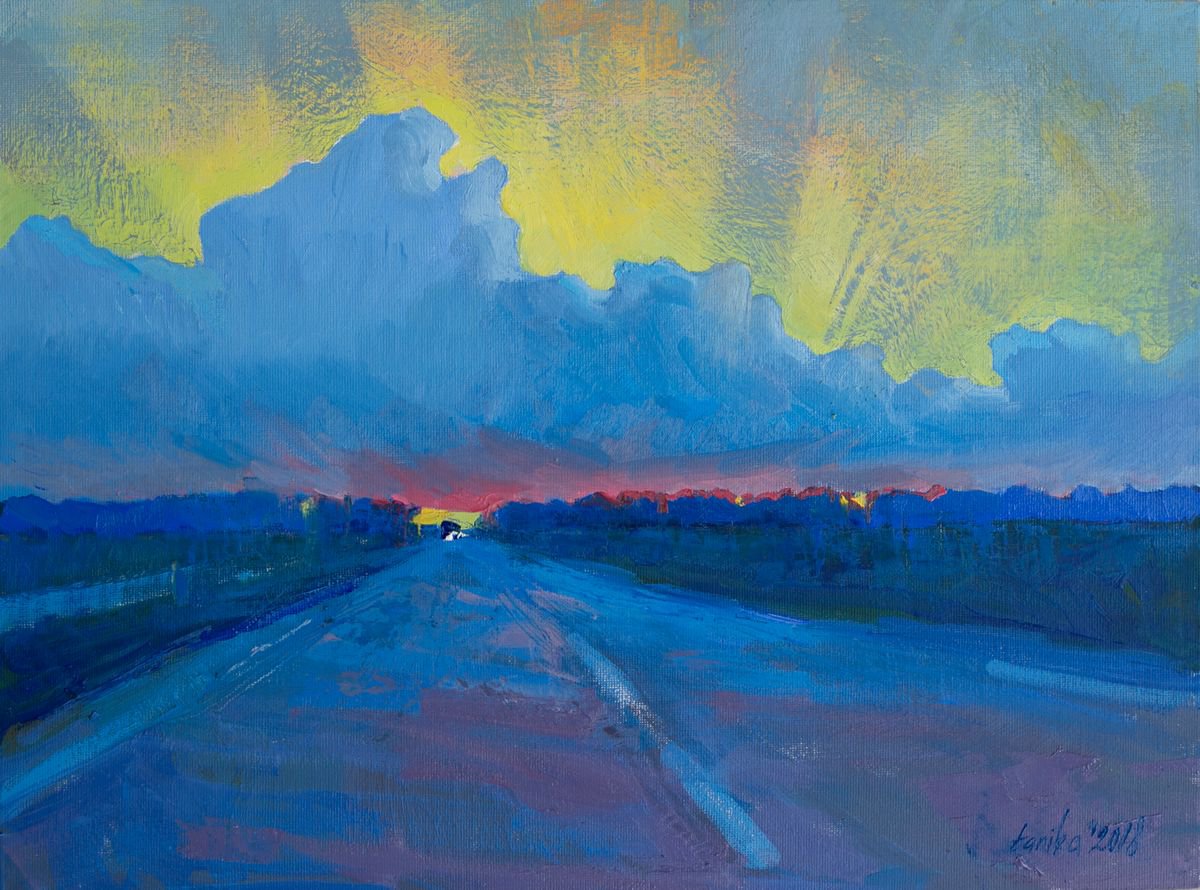 Sunset. Road by Tanika Yezhova