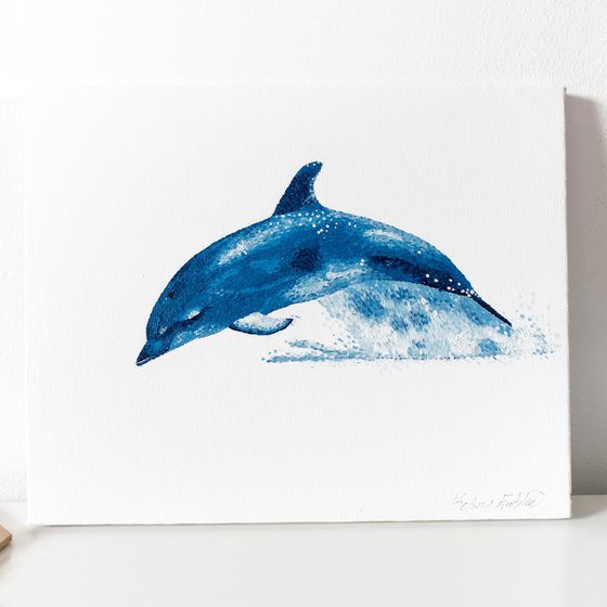Dolphin Oil Painting "Joy"